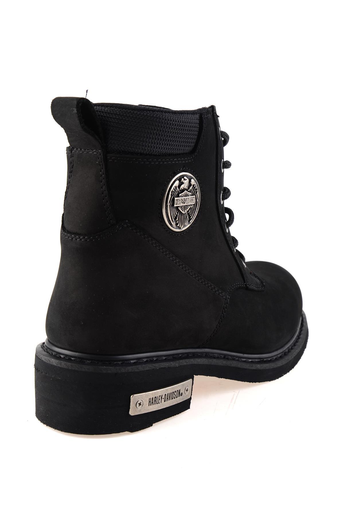 Black Nubuk Hakiki Deri Kadın Bot & Bootie HD1777009801