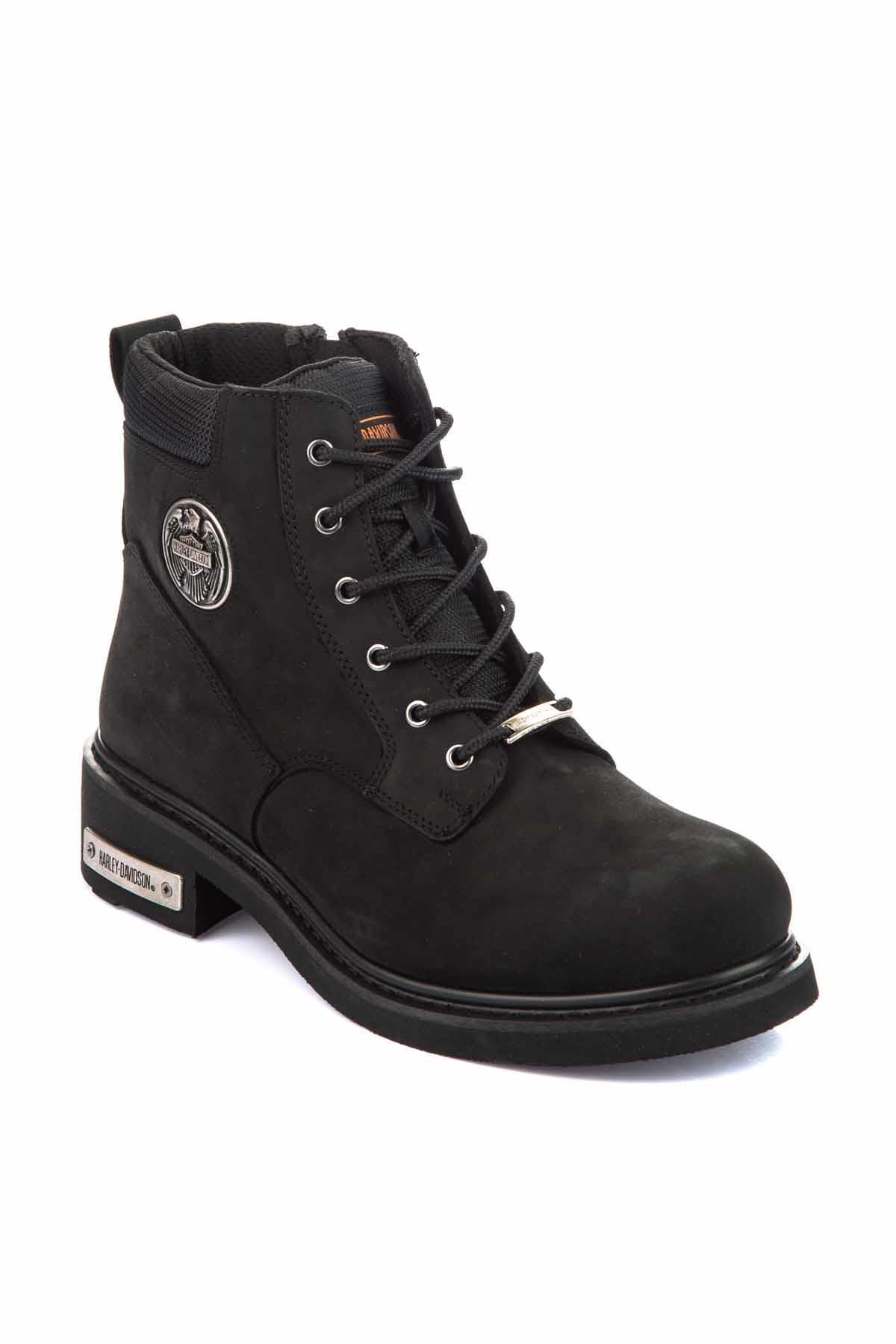 Black Nubuk Hakiki Deri Kadın Bot & Bootie HD1777009801