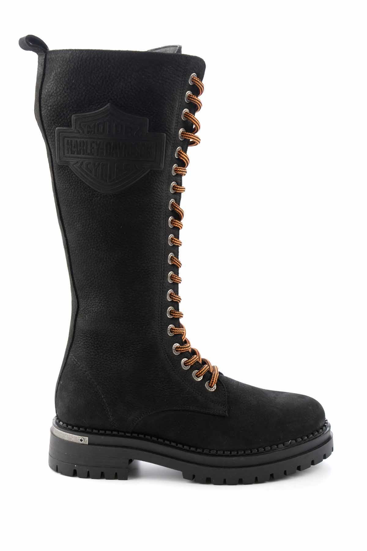 Black Nubuk Hakiki Deri Kadın Bot & Bootie HD0777002801