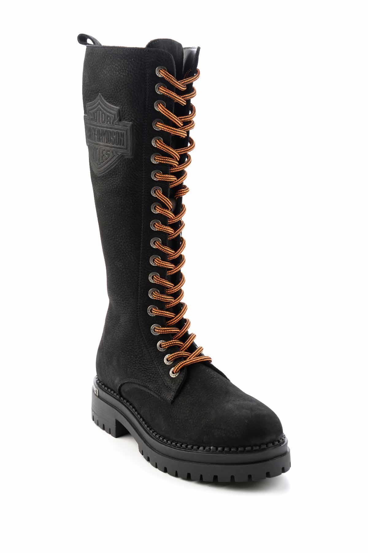 Black Nubuk Hakiki Deri Kadın Bot & Bootie HD0777002801