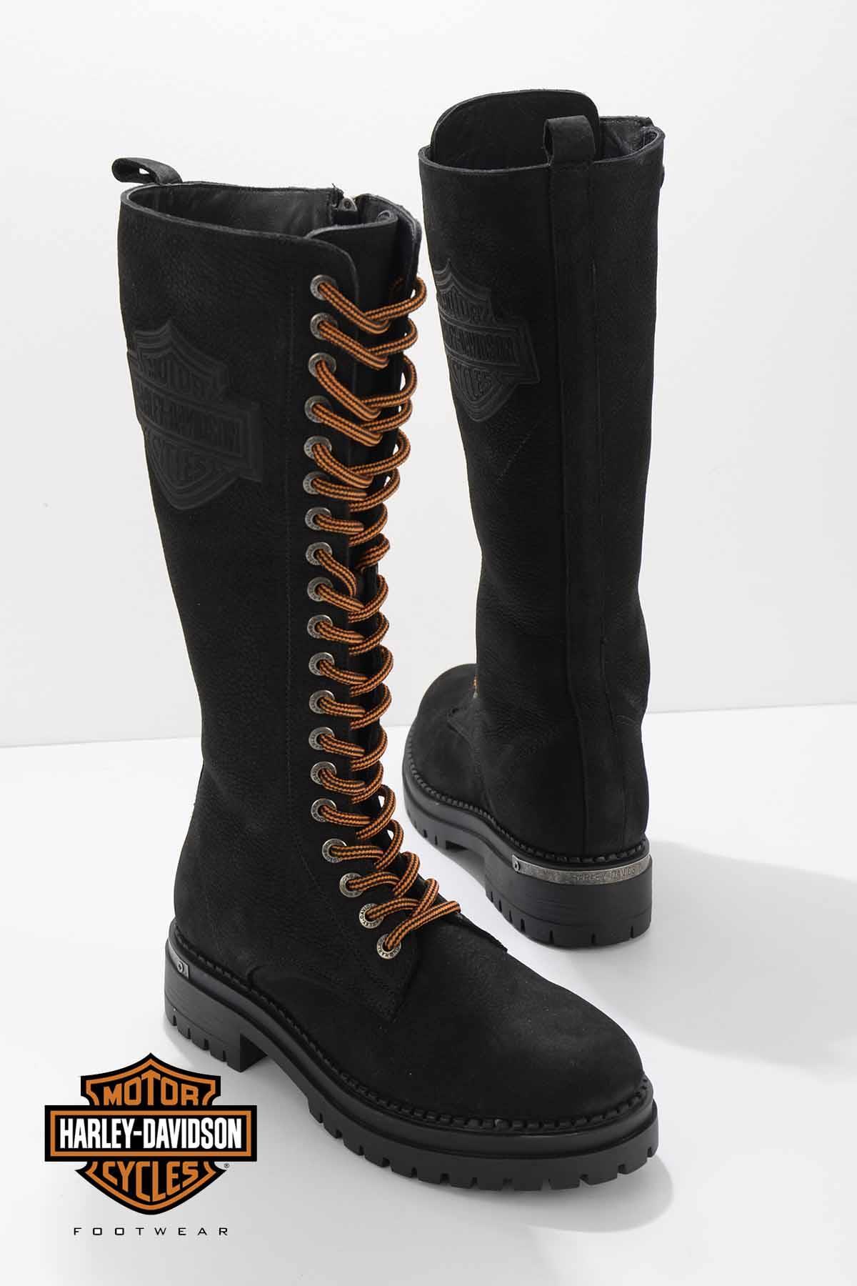 Black Nubuk Hakiki Deri Kadın Bot & Bootie HD0777002801