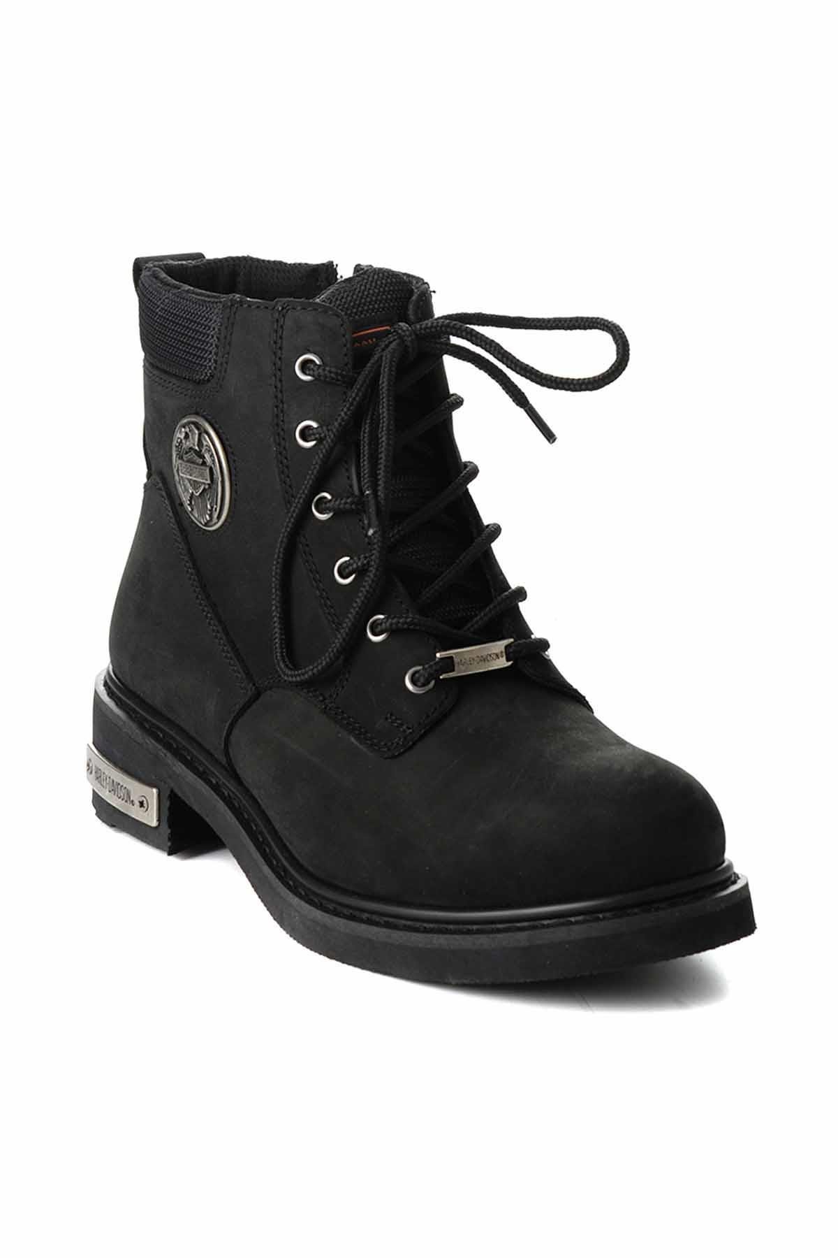 Black Nubuk Hakiki Deri Kadın Bot & Bootie HD1777009801