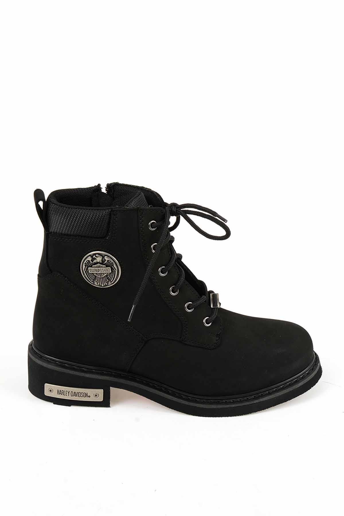 Black Nubuk Hakiki Deri Kadın Bot & Bootie HD1777009801