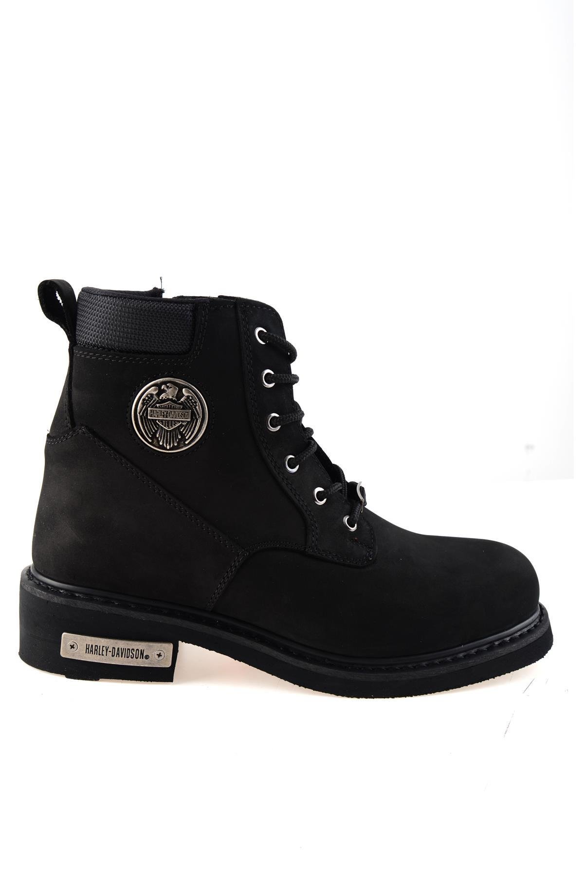 Black Nubuk Hakiki Deri Kadın Bot & Bootie HD1777009801