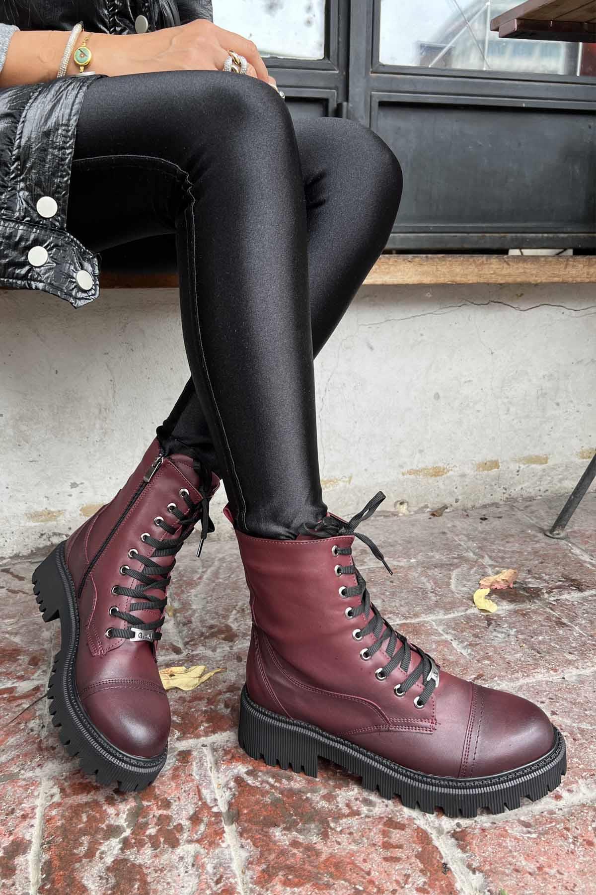 Bordo  Kadın Bot & Bootie K02586010009