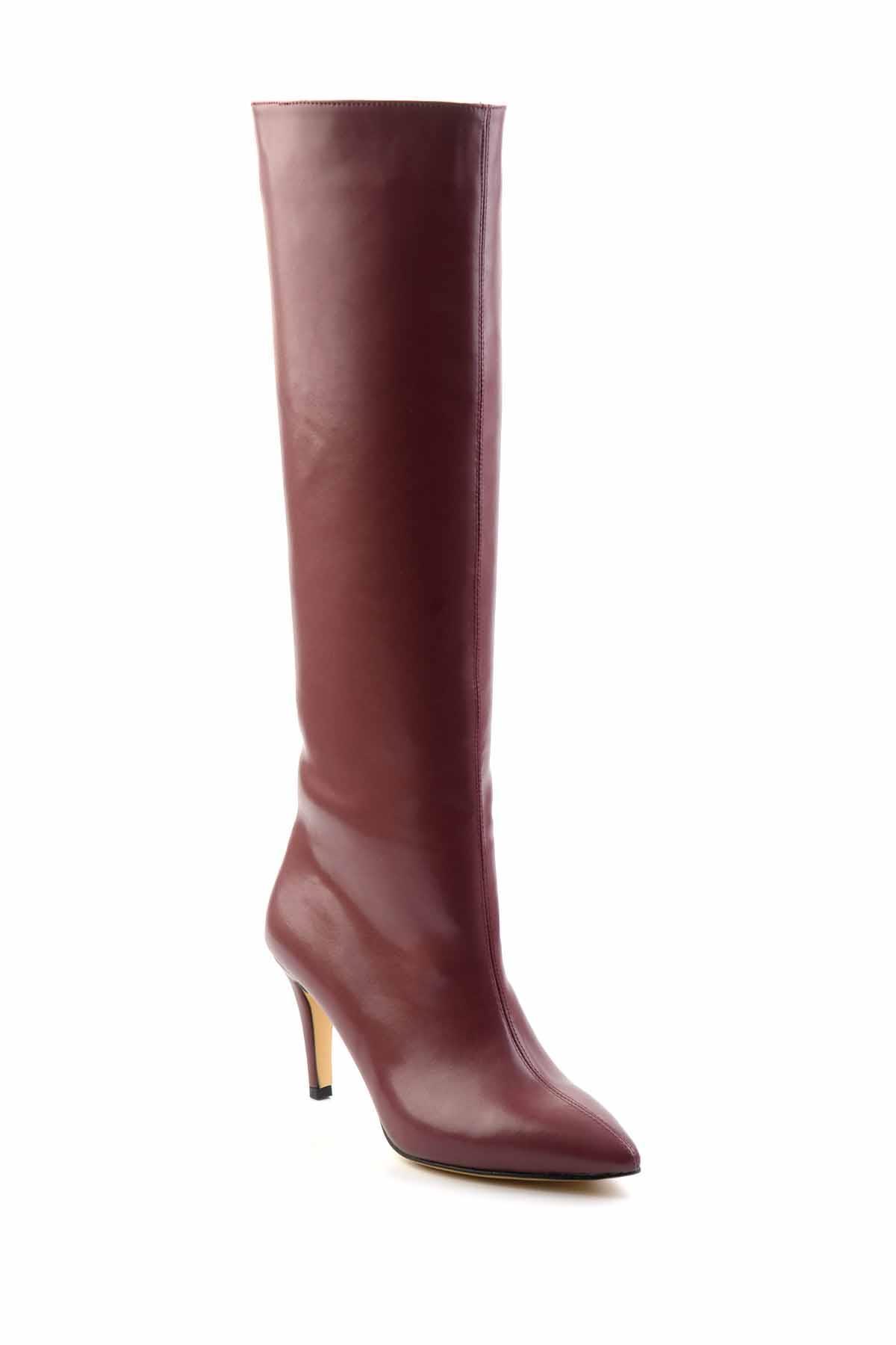 Bordo  Kadın Çizme K03240165009