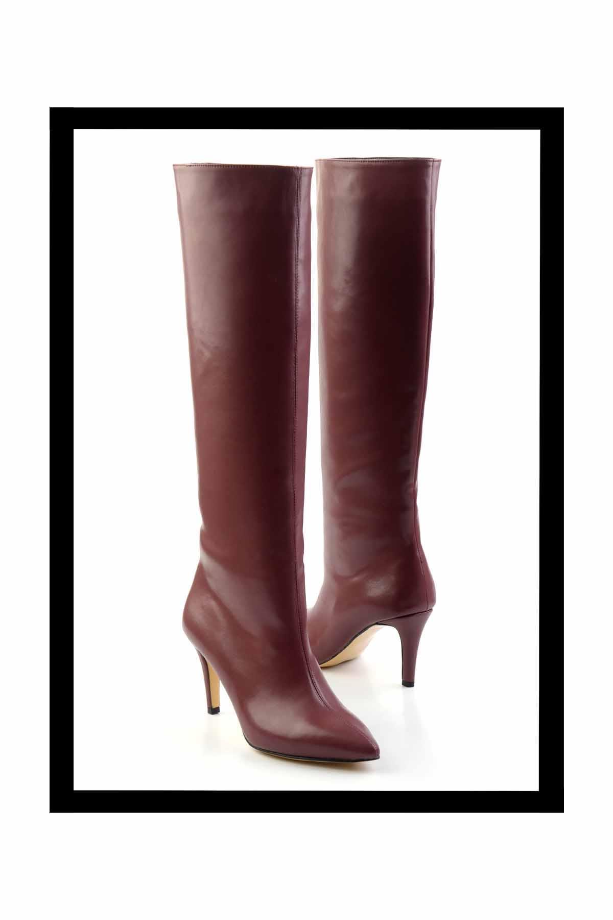 Bordo  Kadın Çizme K03240165009