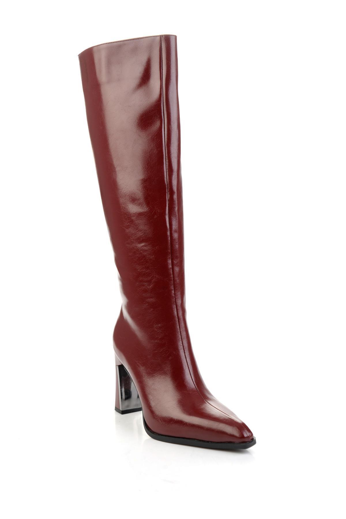 Bordo  Kadın Çizme K03565090942