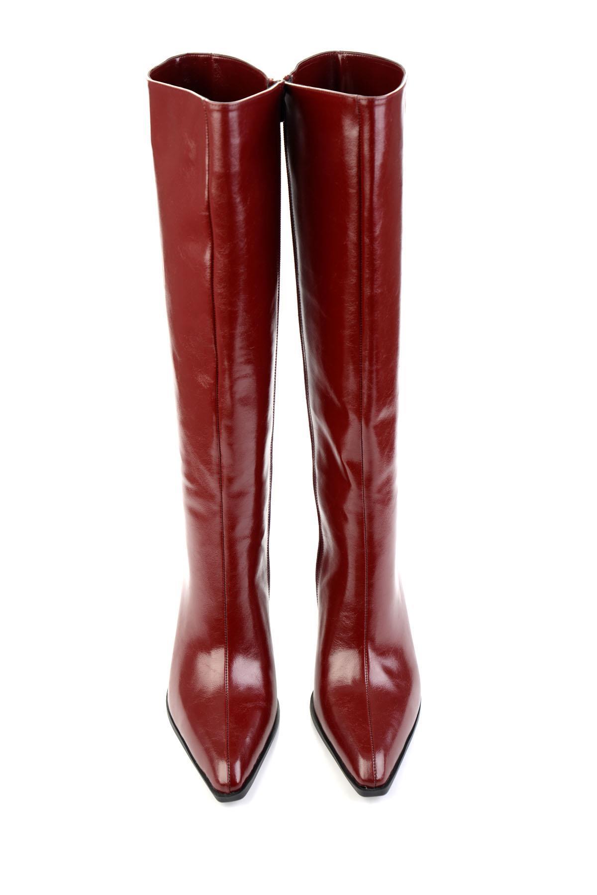 Bordo  Kadın Çizme K03565090942