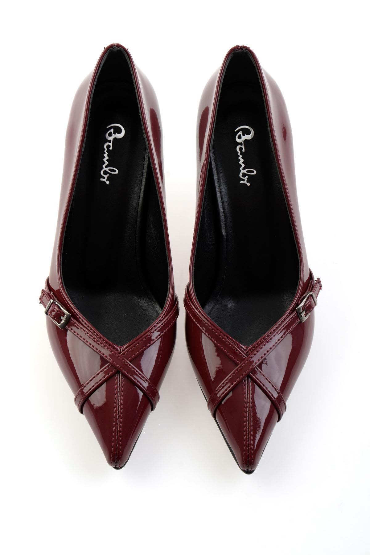 Bordo  Kadın Klasik Topuklu Ayakkabı K01992153398