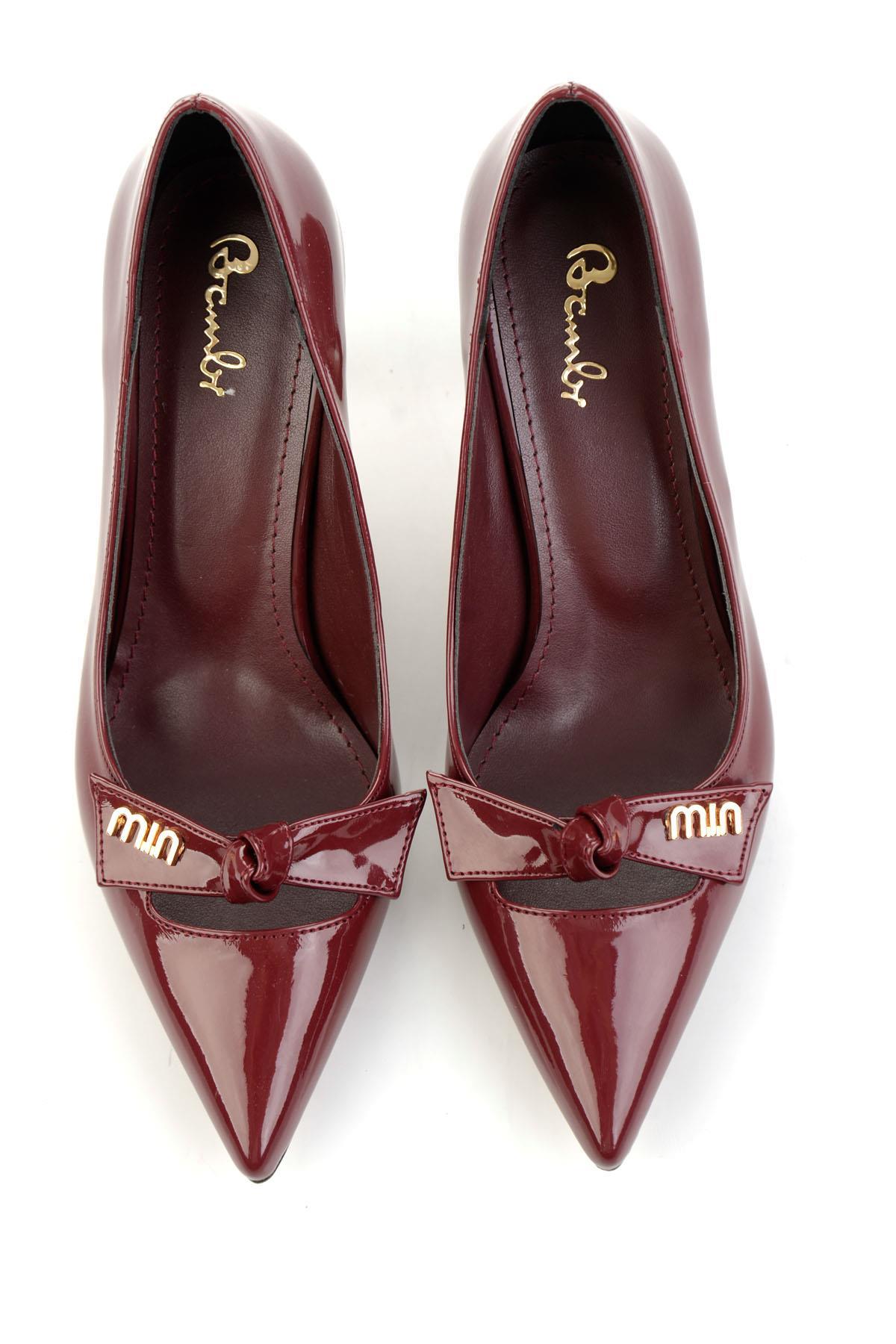 Bordo  Kadın Klasik Topuklu Ayakkabı K01231463798