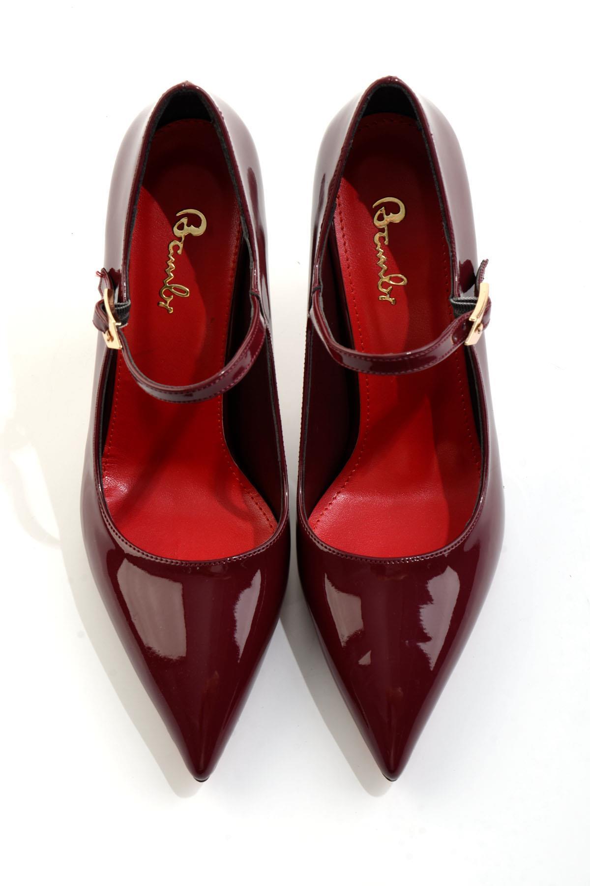 Bordo  Kadın Klasik Topuklu Ayakkabı K01231452998