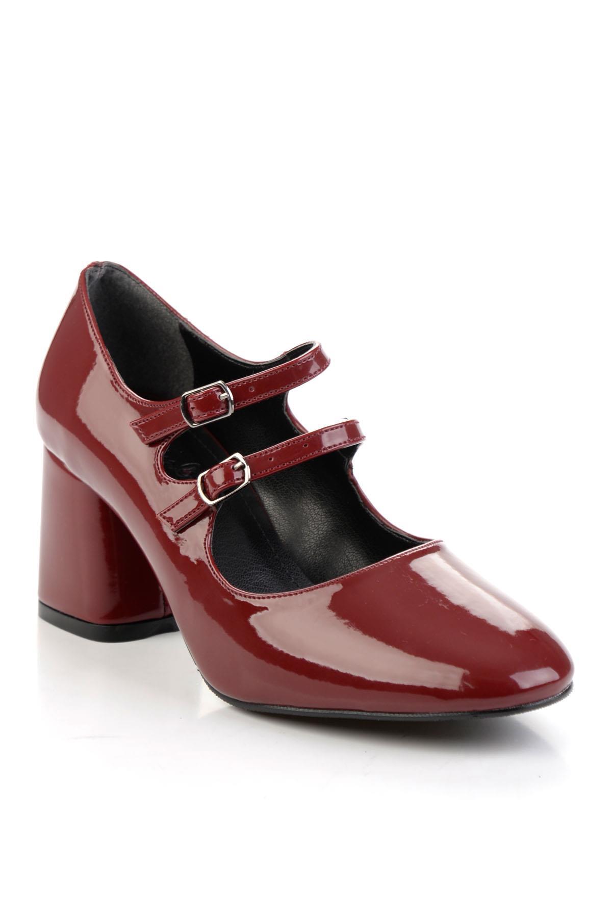 Bordo  Kadın Klasik Topuklu Ayakkabı K01565016398