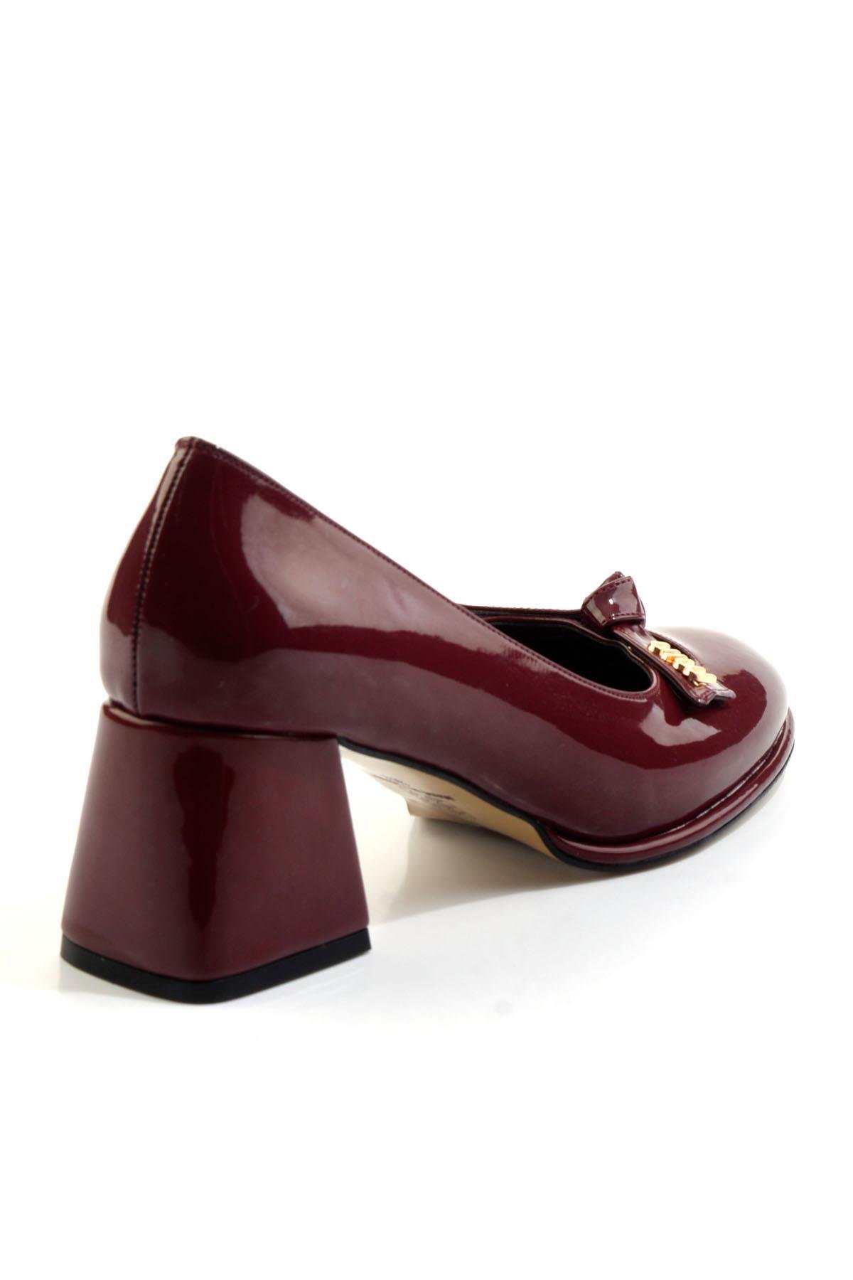 Bordo  Kadın Klasik Topuklu Ayakkabı K01231467598