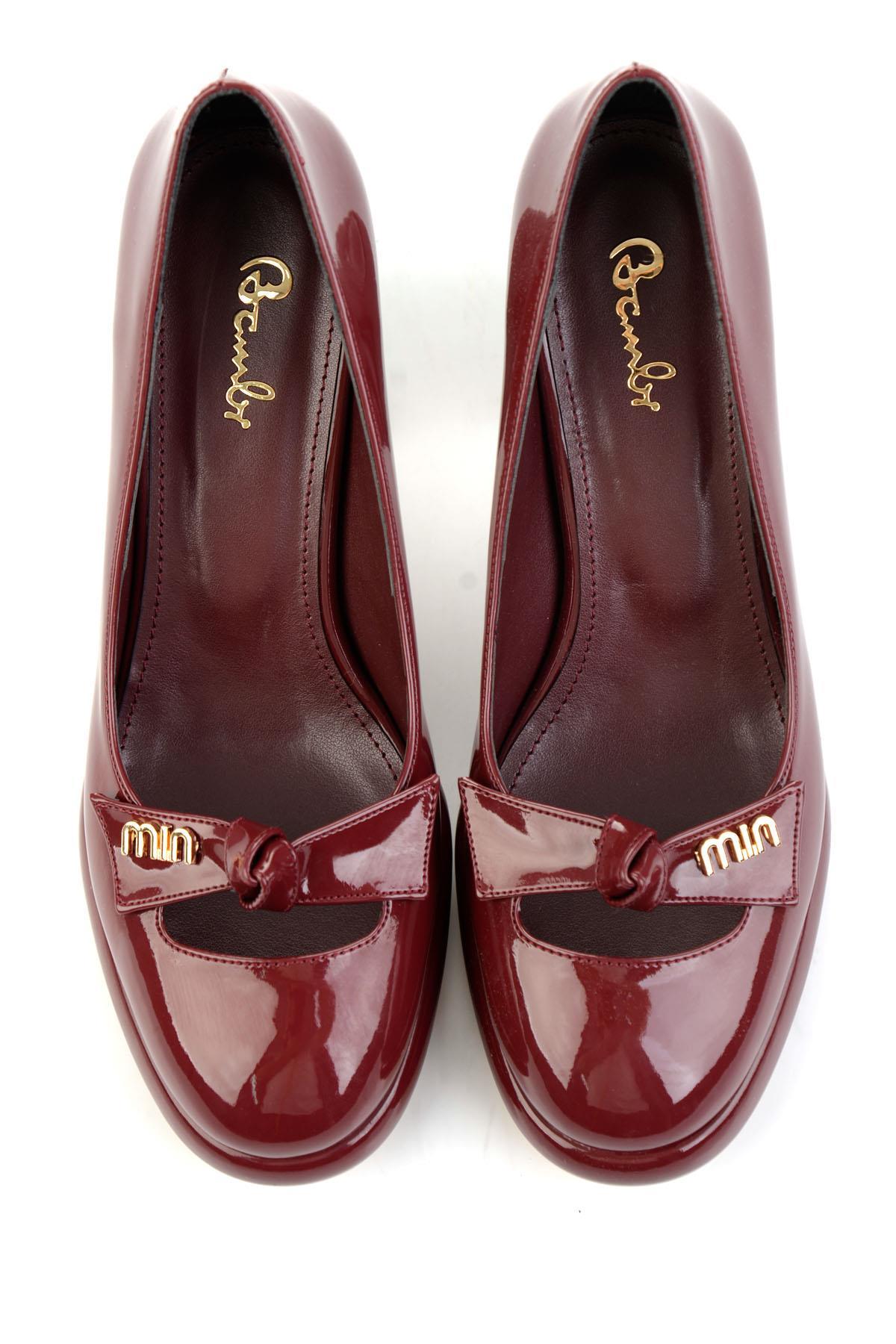 Bordo  Kadın Klasik Topuklu Ayakkabı K01231456098