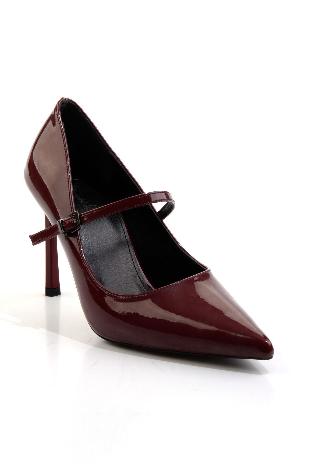 Bordo  Kadın Klasik Topuklu Ayakkabı K01565016298