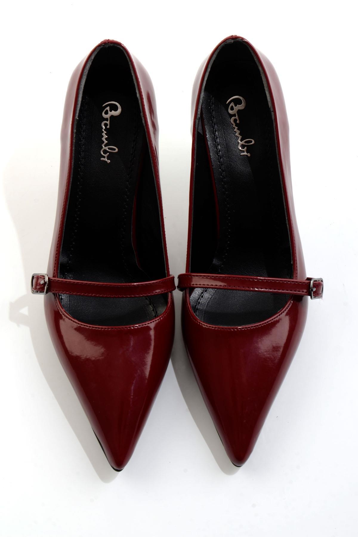 Bordo  Kadın Klasik Topuklu Ayakkabı K01823060598