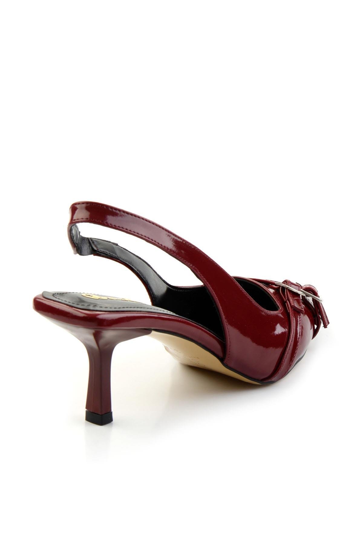 Bordo  Kadın Klasik Topuklu Ayakkabı K01473010608