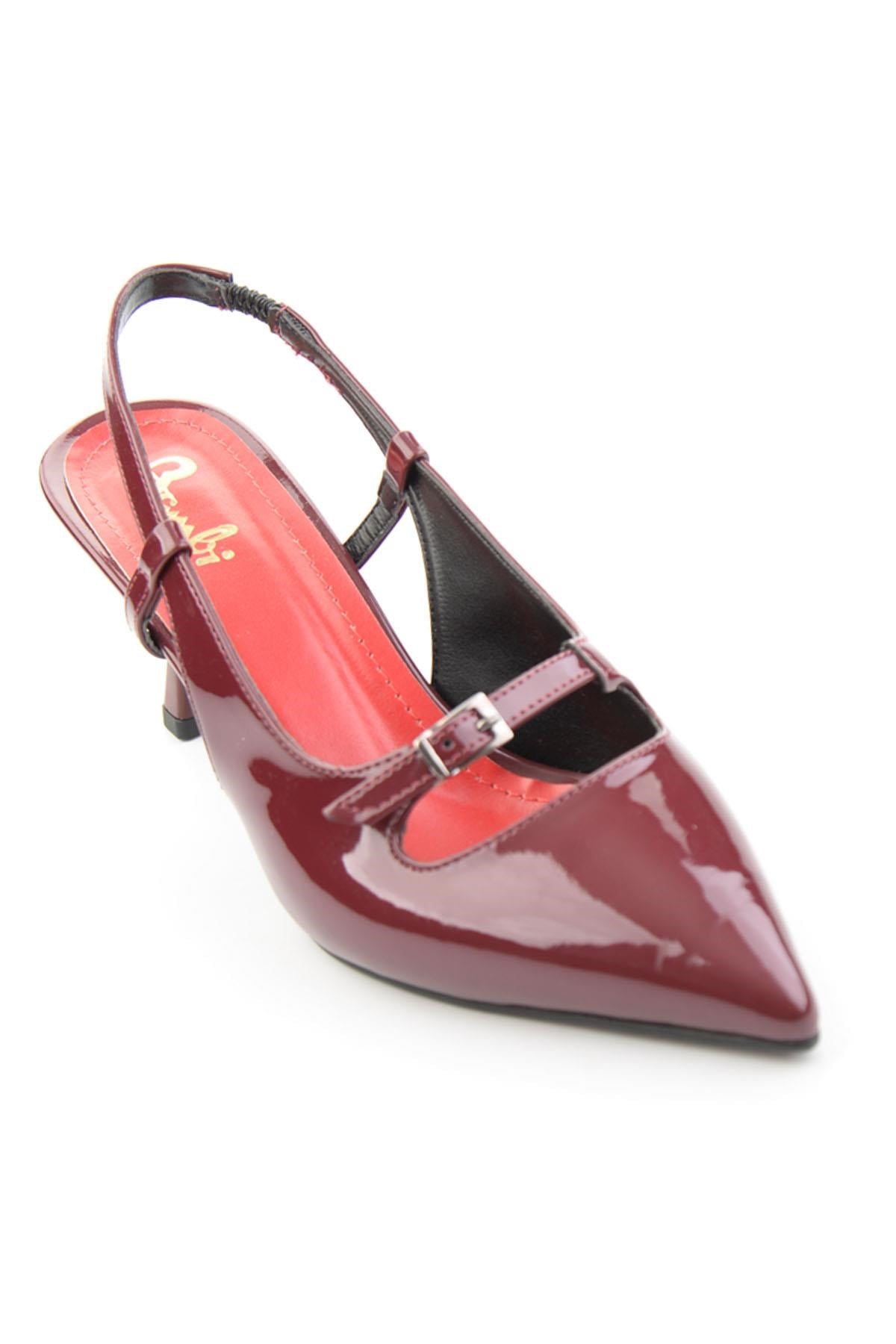 Bordo  Kadın Klasik Topuklu Ayakkabı K01992002498