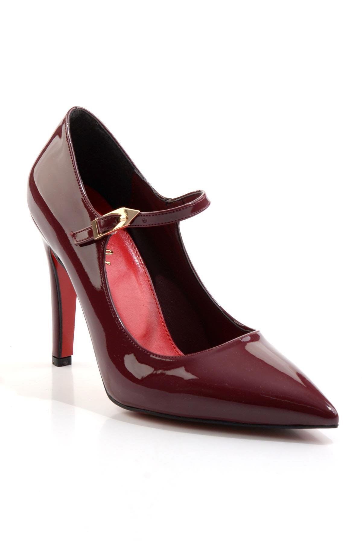 Bordo  Kadın Klasik Topuklu Ayakkabı K01231452998