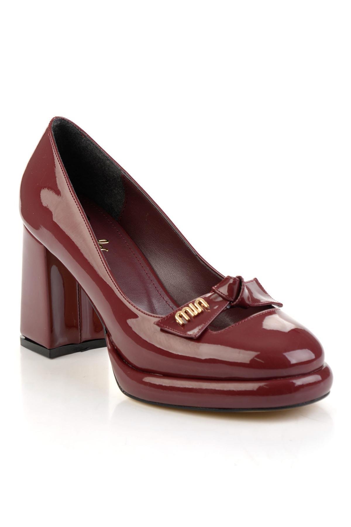 Bordo  Kadın Klasik Topuklu Ayakkabı K01231456098