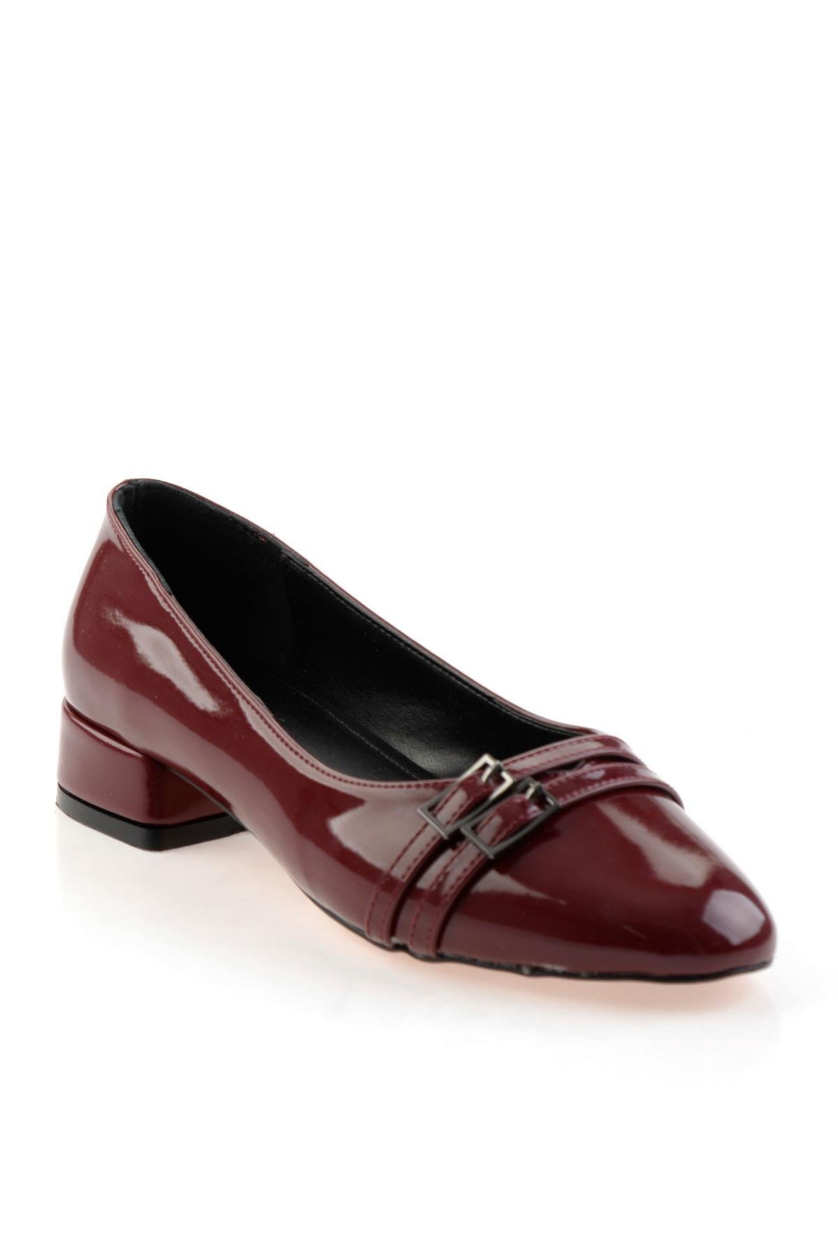 Bordo  Kadın Klasik Topuklu Ayakkabı K01213035398