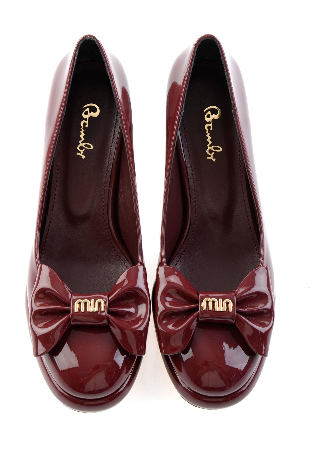 Bordo  Kadın Klasik Topuklu Ayakkabı K01231455498