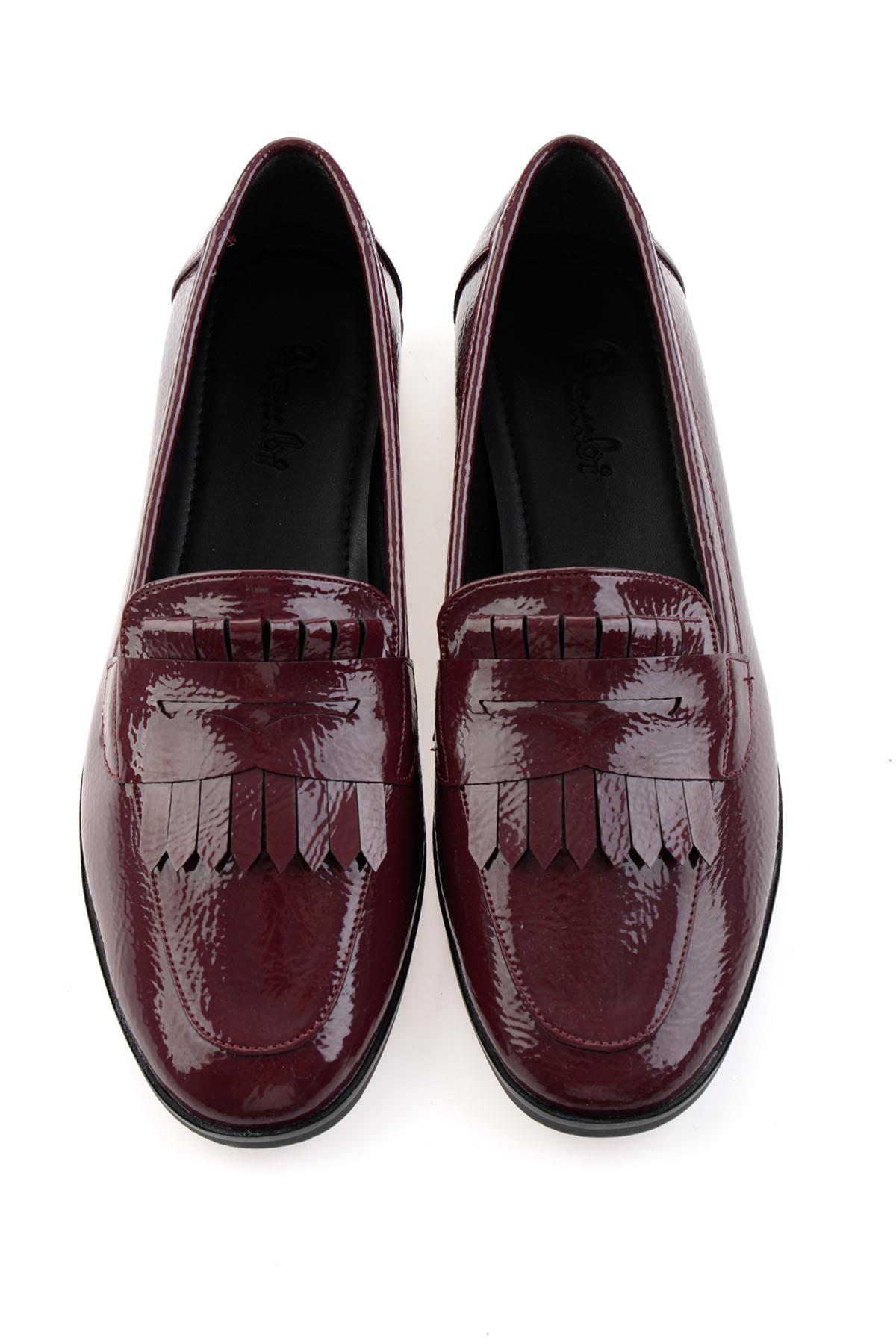 Bordo  Kadın Loafer Ayakkabı K01212011012
