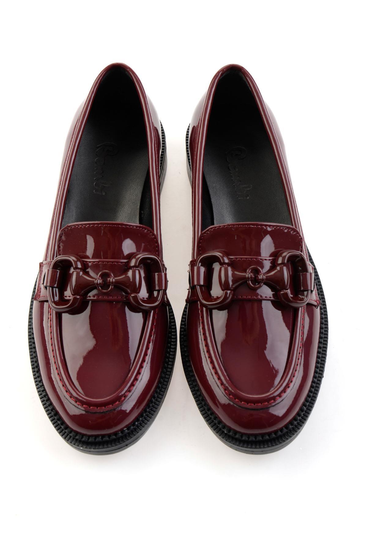 Bordo  Kadın Loafer Ayakkabı K01216401398