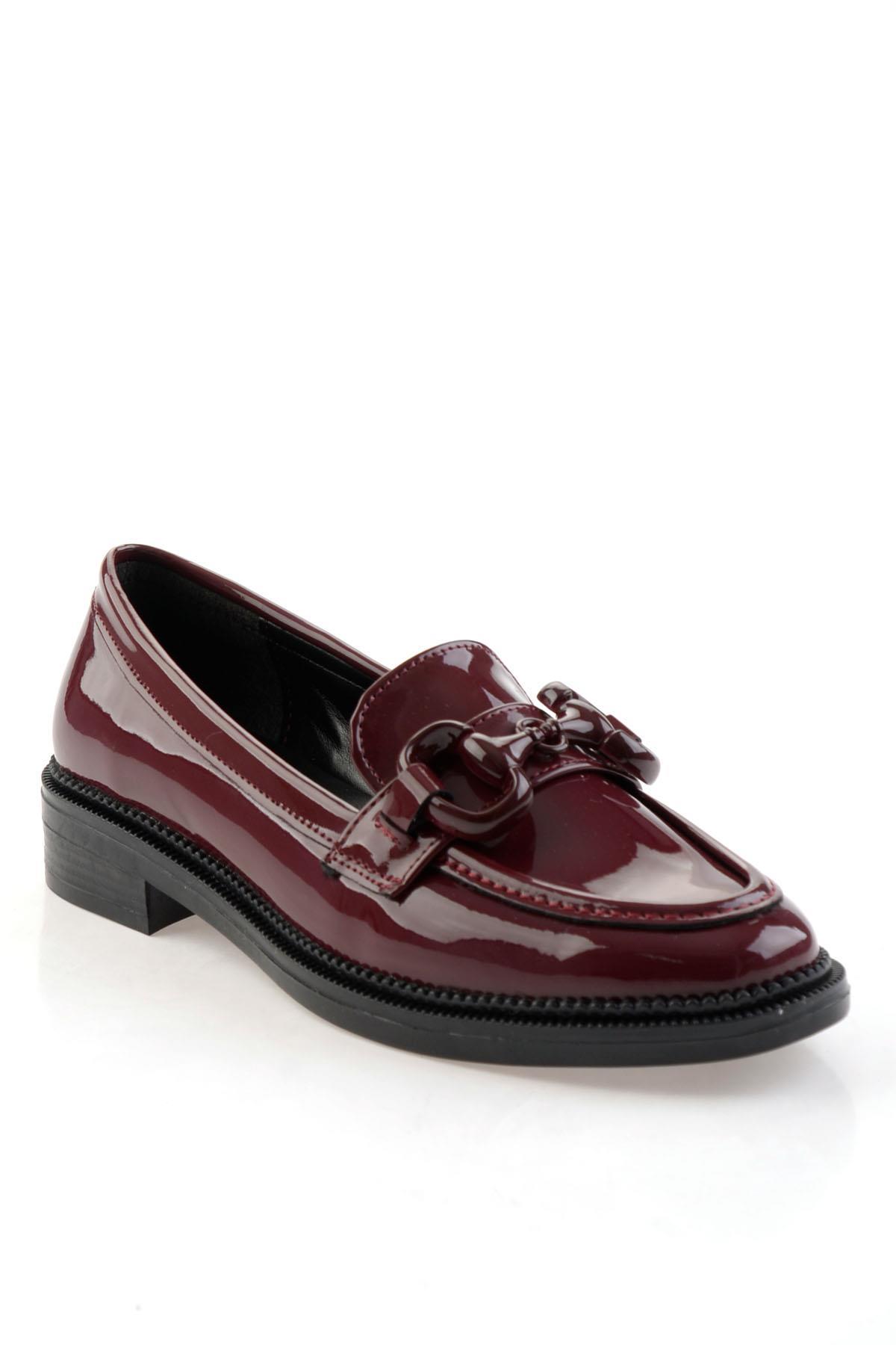 Bordo  Kadın Loafer Ayakkabı K01216401398
