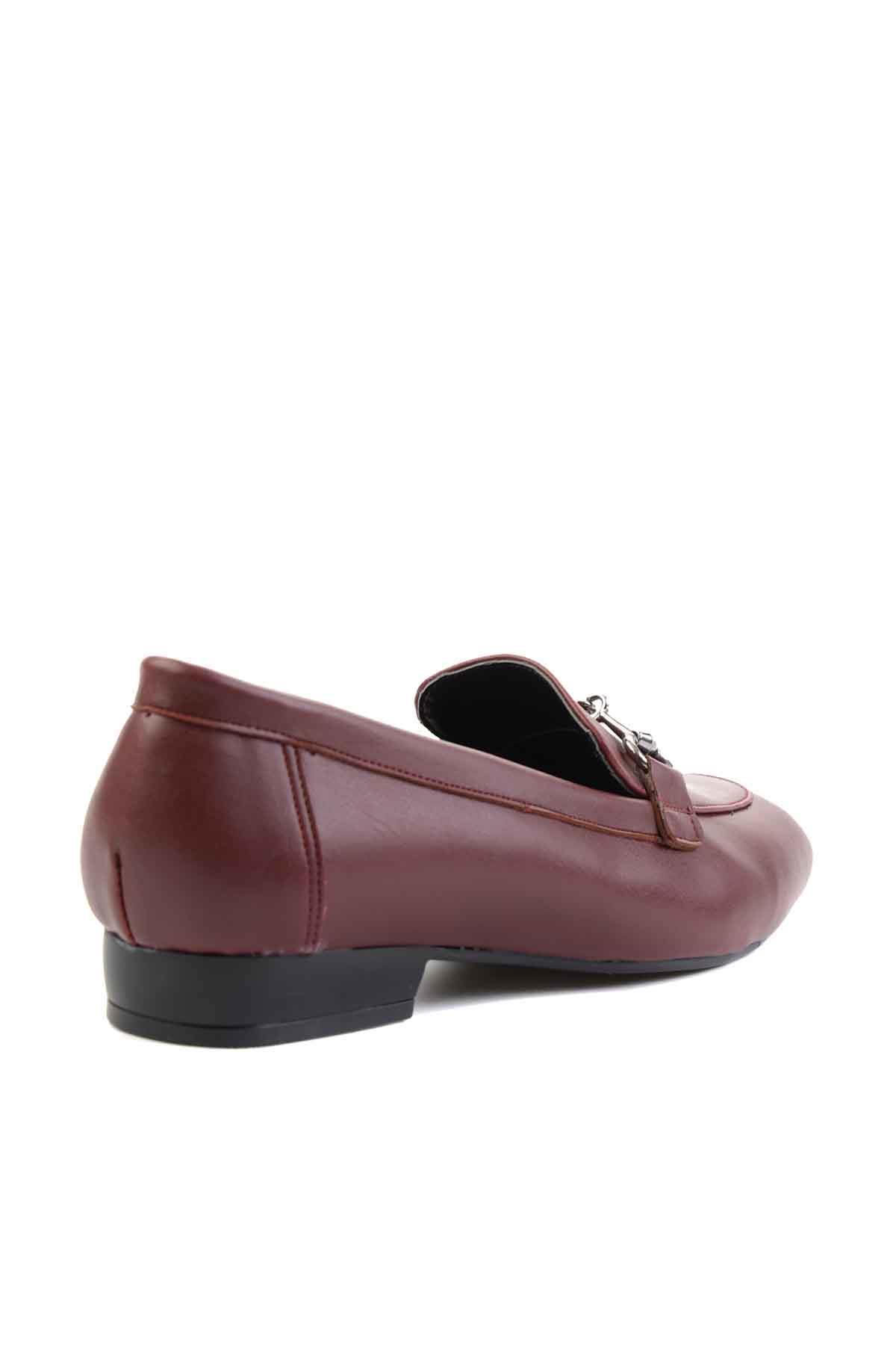 Bordo  Kadın Loafer Ayakkabı M0538011209