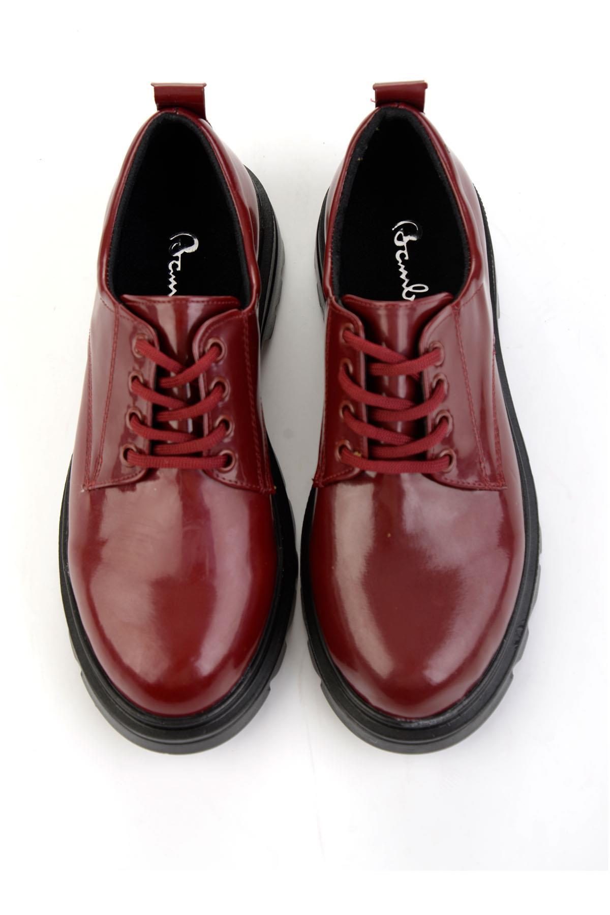 Bordo  Kadın Oxford Ayakkabı K01823060798