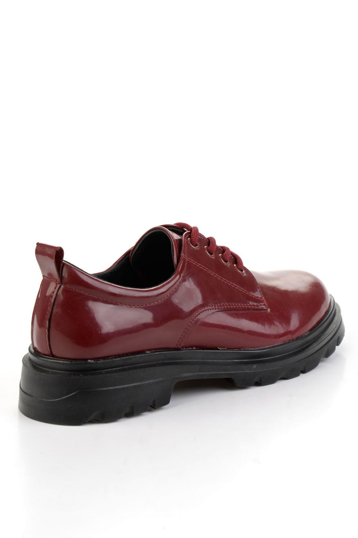 Bordo  Kadın Oxford Ayakkabı K01823060798