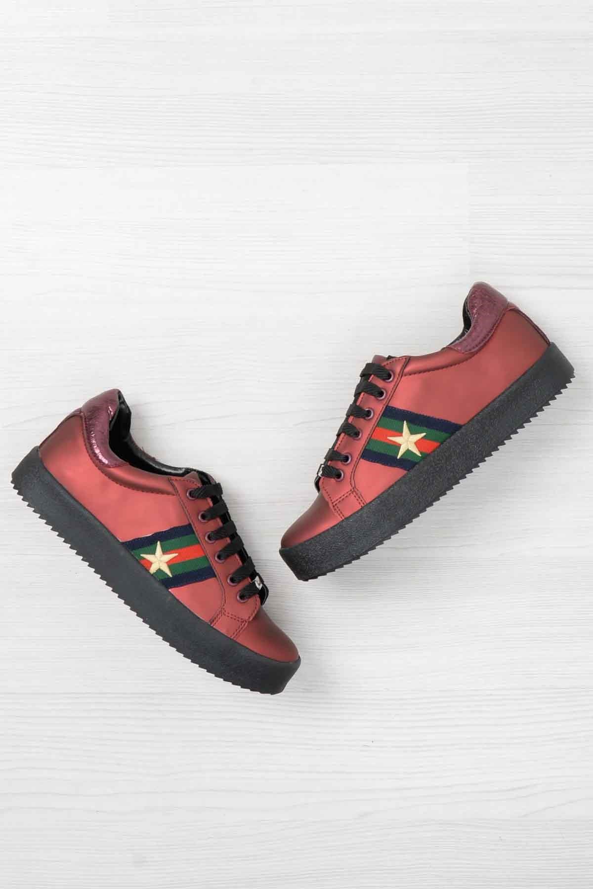 Bordo  Kadın Sneaker E0220633499