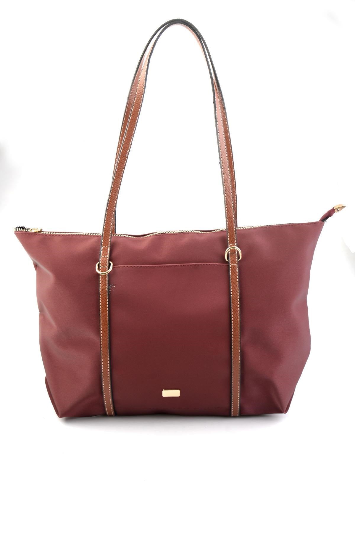 Bordo Kumaş  Kadın Omuz Çantası C06960223304