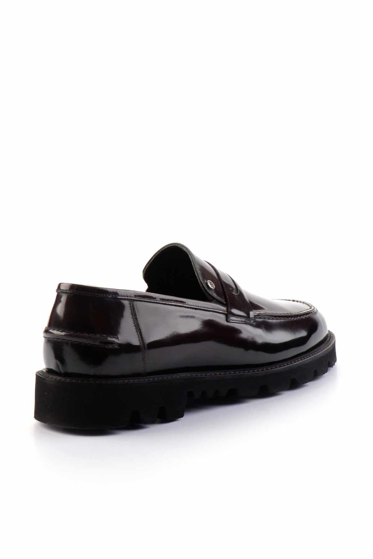 Bordo Leather Erkek Loafer Ayakkabı E01798103114