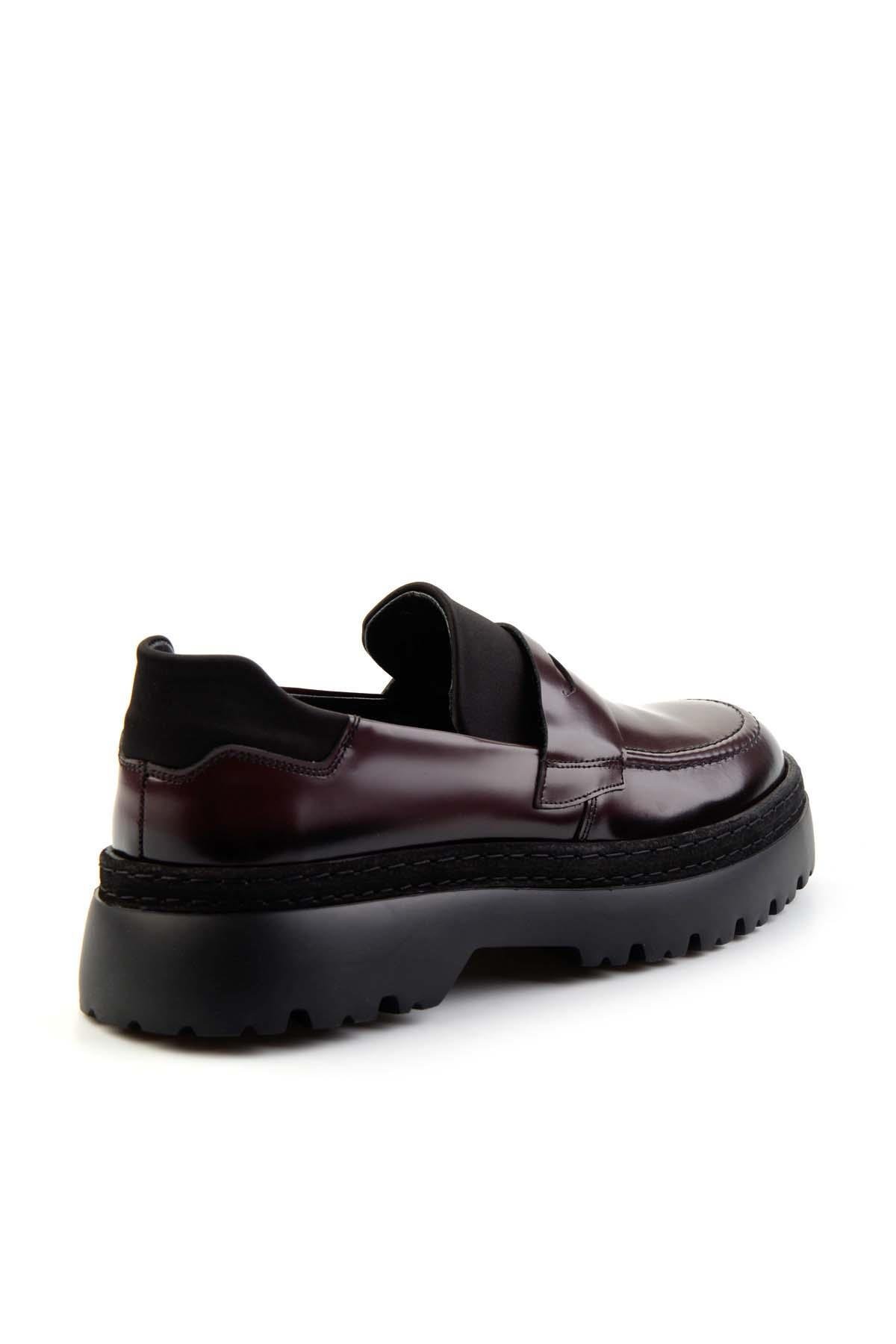 Bordo Leather Erkek Loafer Ayakkabı E01011027114