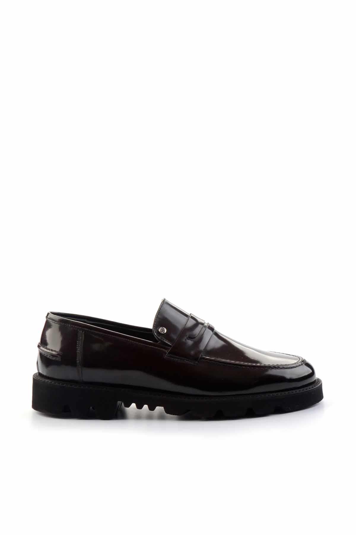 Bordo Leather Erkek Loafer Ayakkabı E01798103114