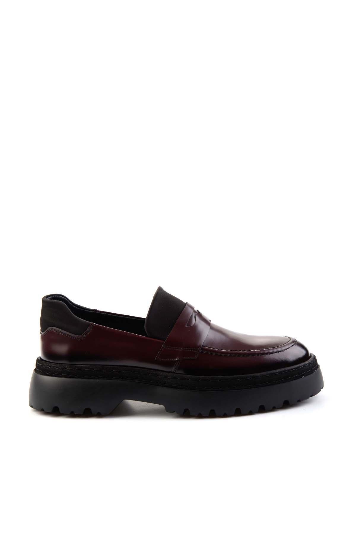 Bordo Leather Erkek Loafer Ayakkabı E01011027114