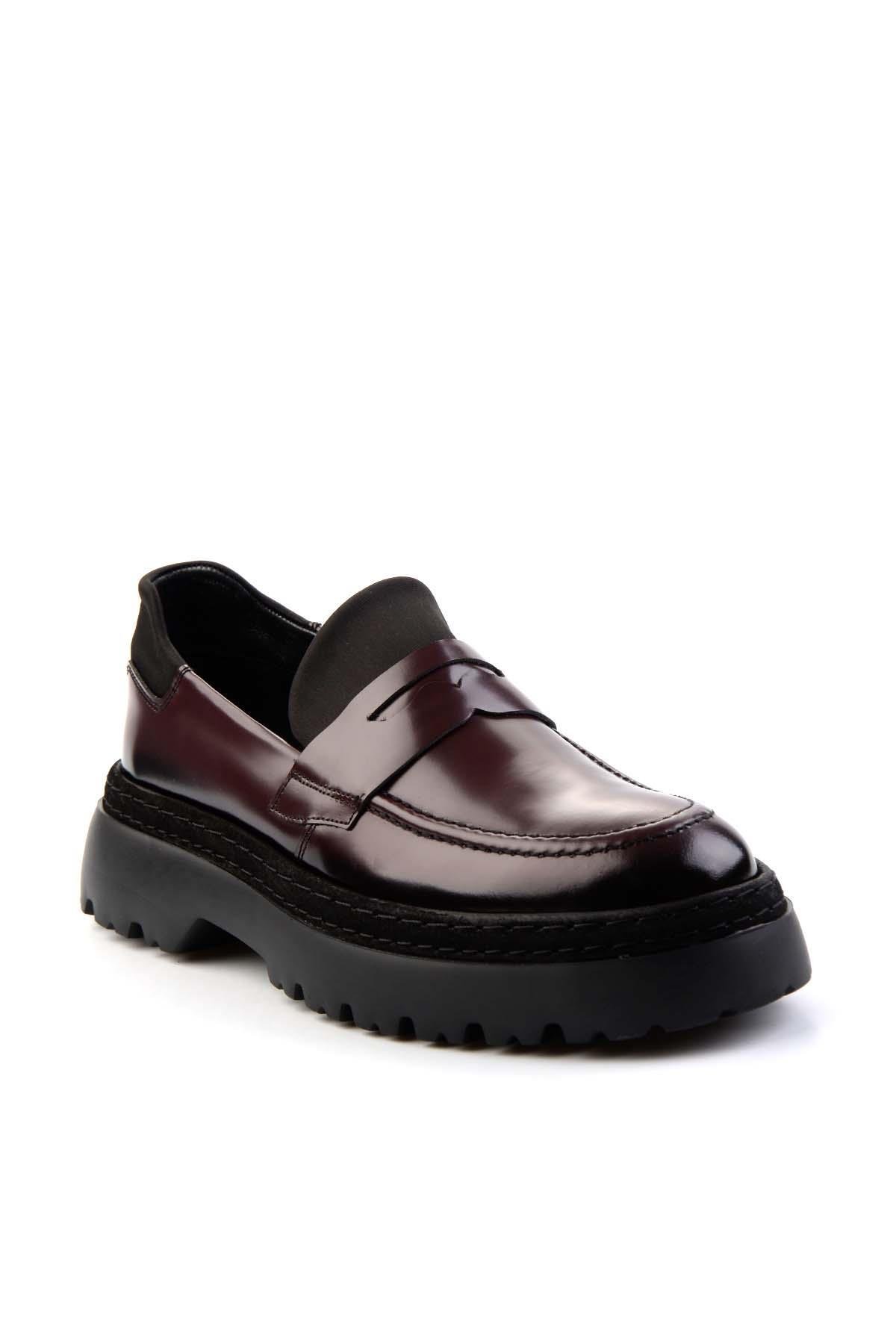 Bordo Leather Erkek Loafer Ayakkabı E01011027114