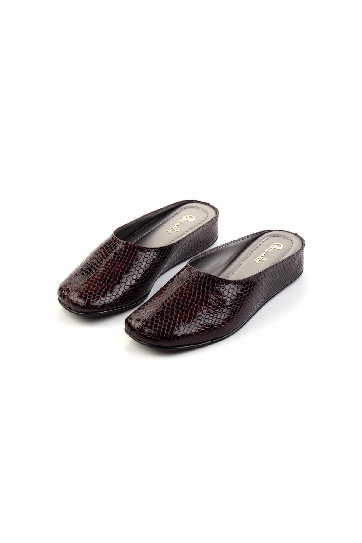 Bordo Yılan  Kadın Ev Terliği XZ1190929207