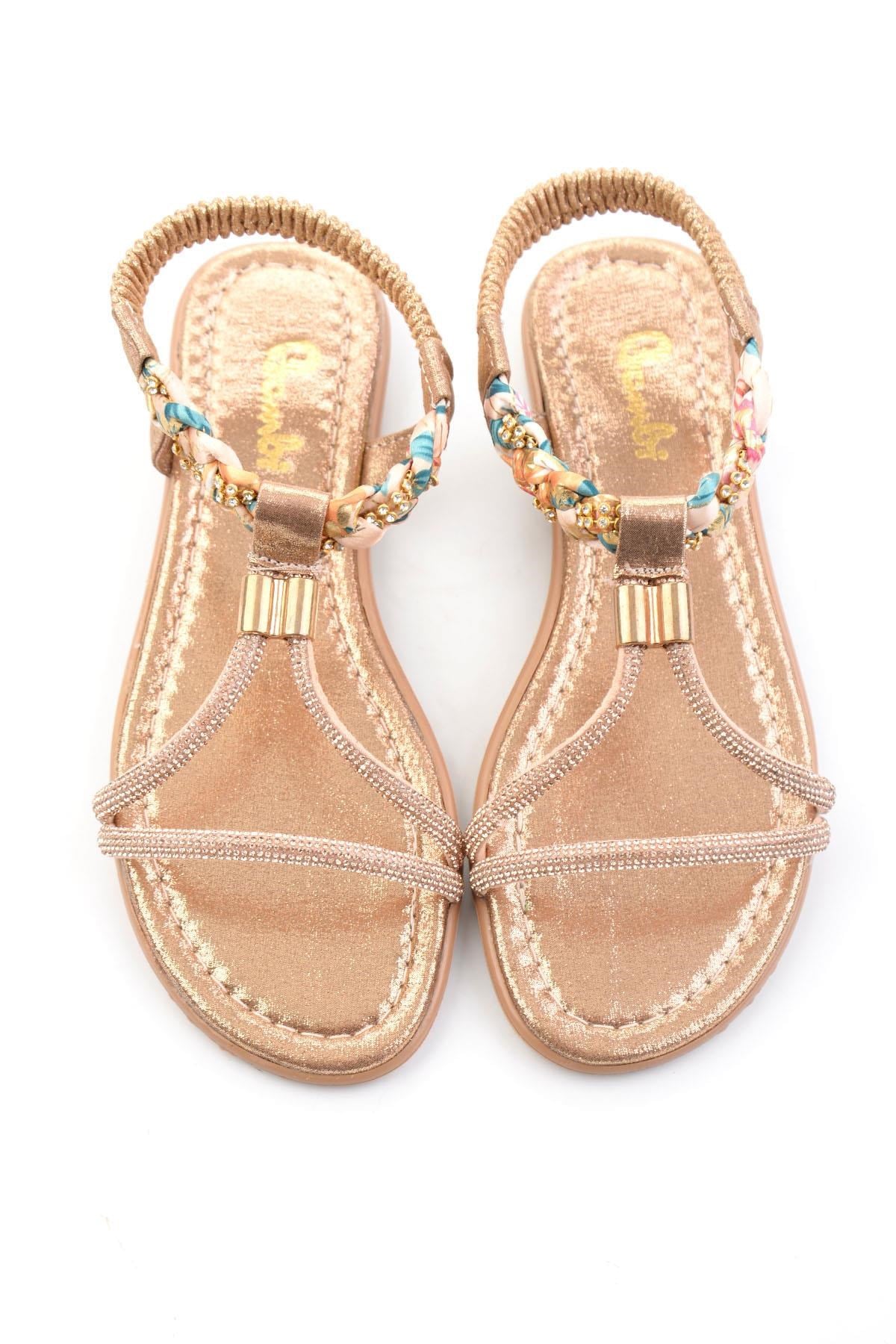 Bronz  Kadın Sandalet K05625053036