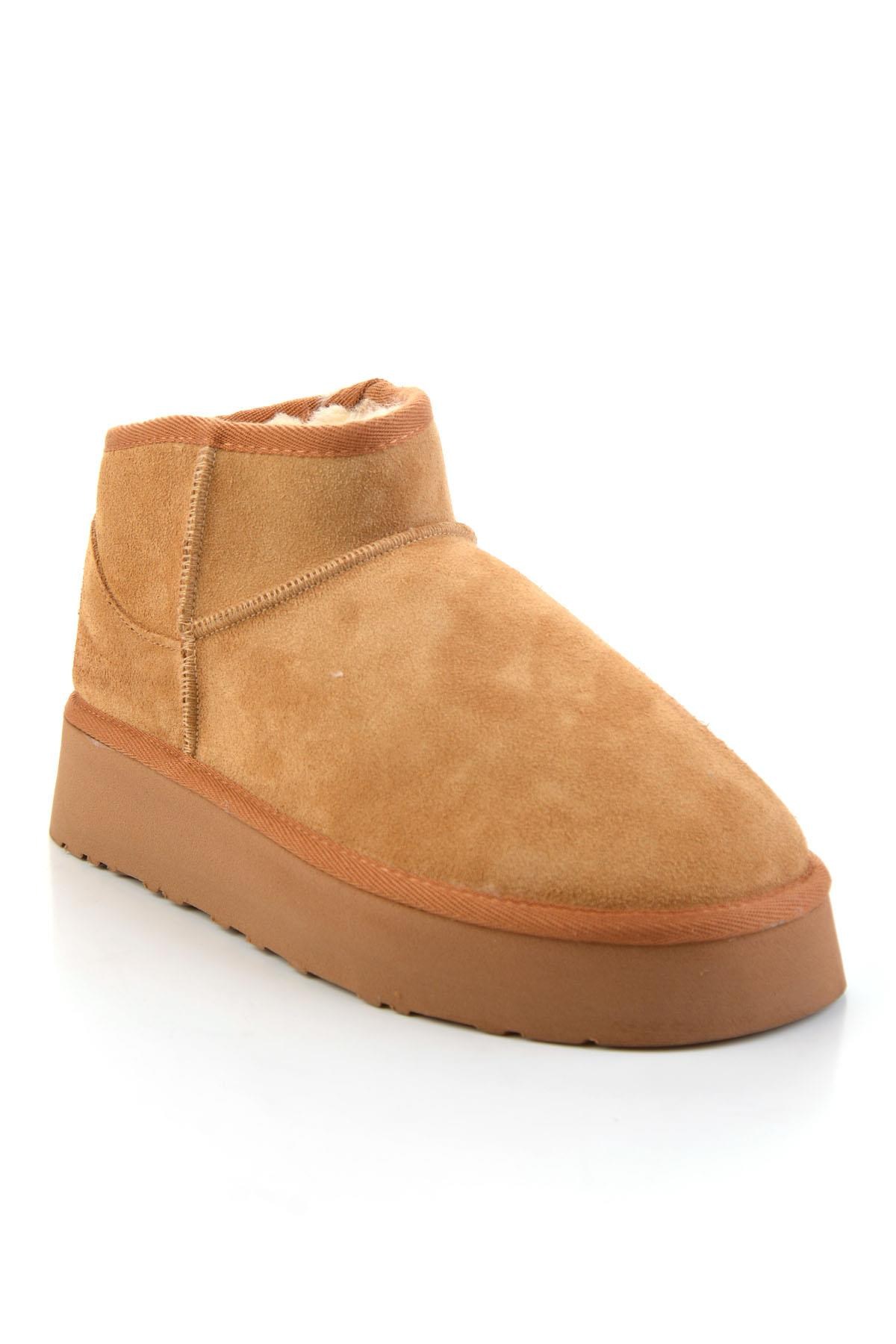 Camel Hakiki Deri Kadın Bot & Bootie K02422009002