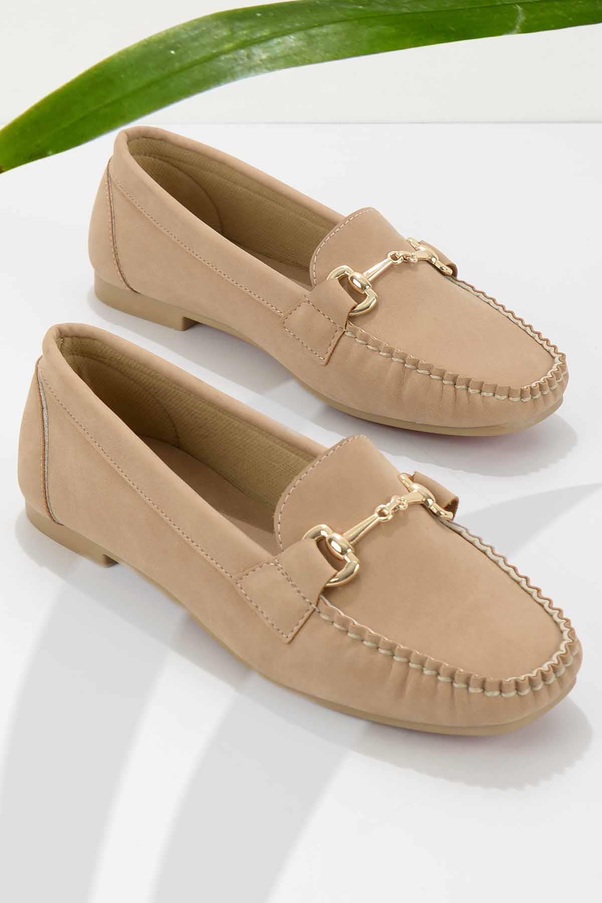 Camel Nubuk  Kadın Loafer Ayakkabı K01542166201