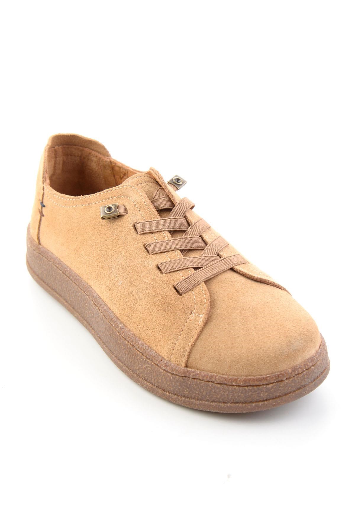 Camel Süet Hakiki Deri Kadın Casual Ayakkabı K01275605002