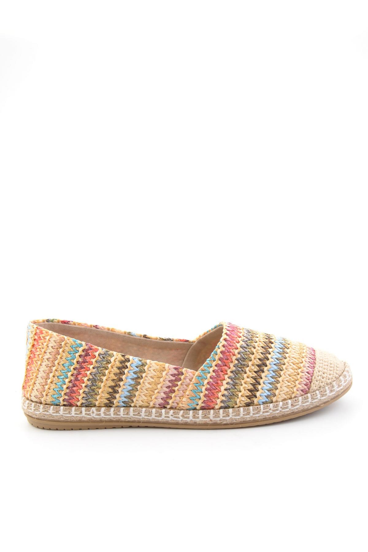 Çok Renkli Hasır  Kadın Espadril K01125010328
