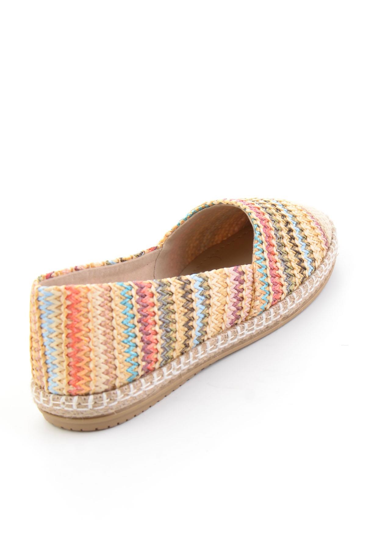 Çok Renkli Hasır  Kadın Espadril K01125010328