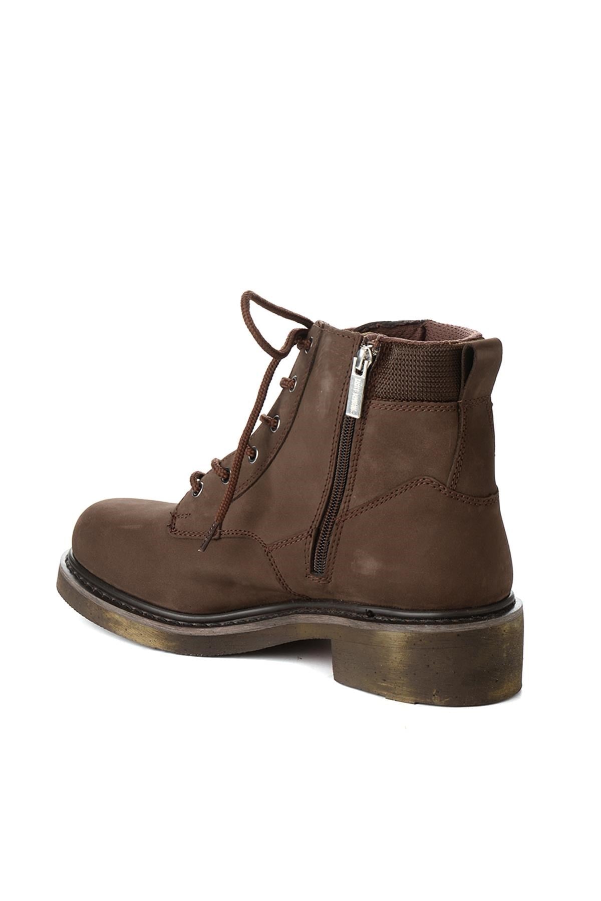 Dark Brown Hakiki Deri Erkek Bot & Bootie HD1777009801
