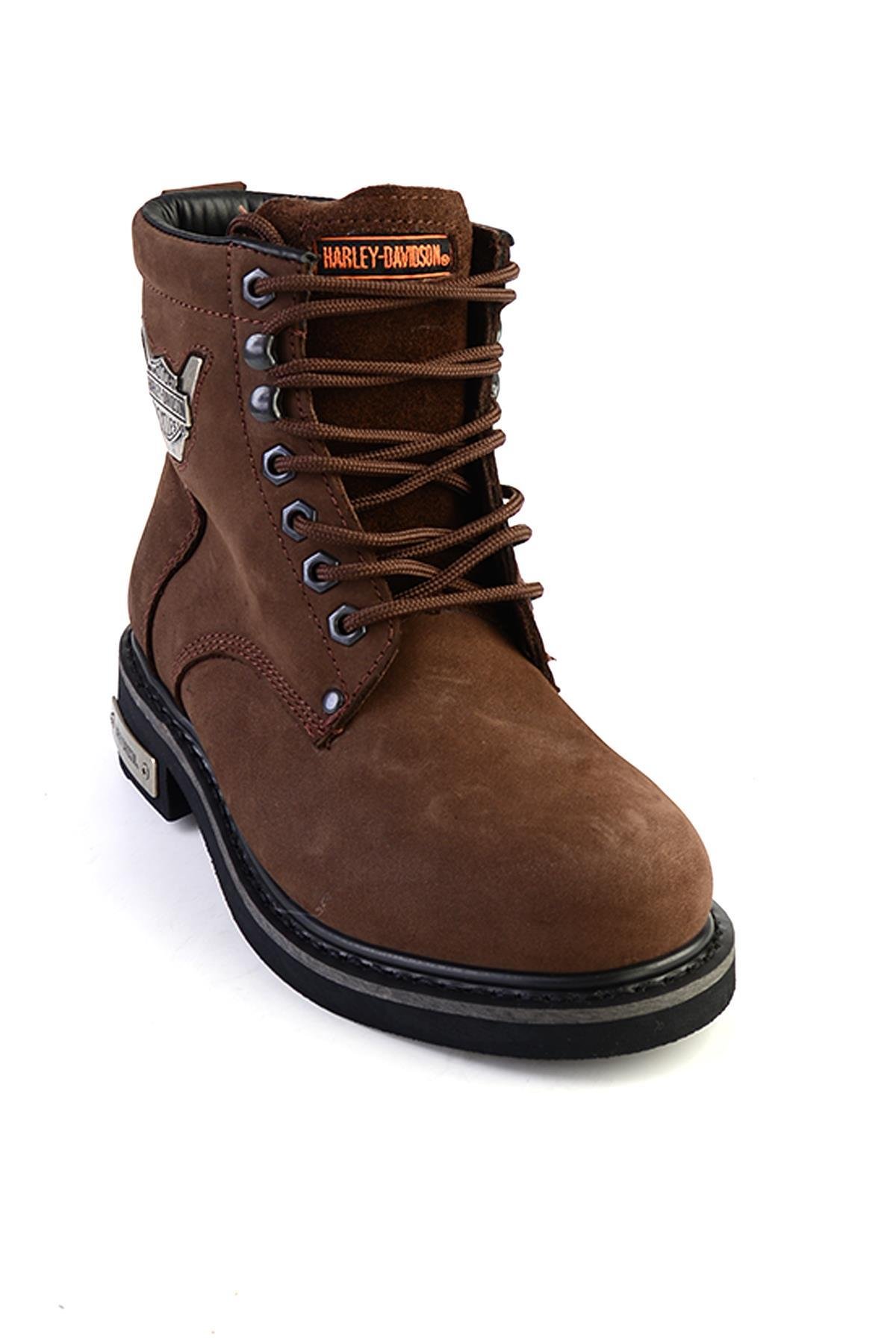 Dark Brown Hakiki Deri Kadın Bot & Bootie HD0777009603