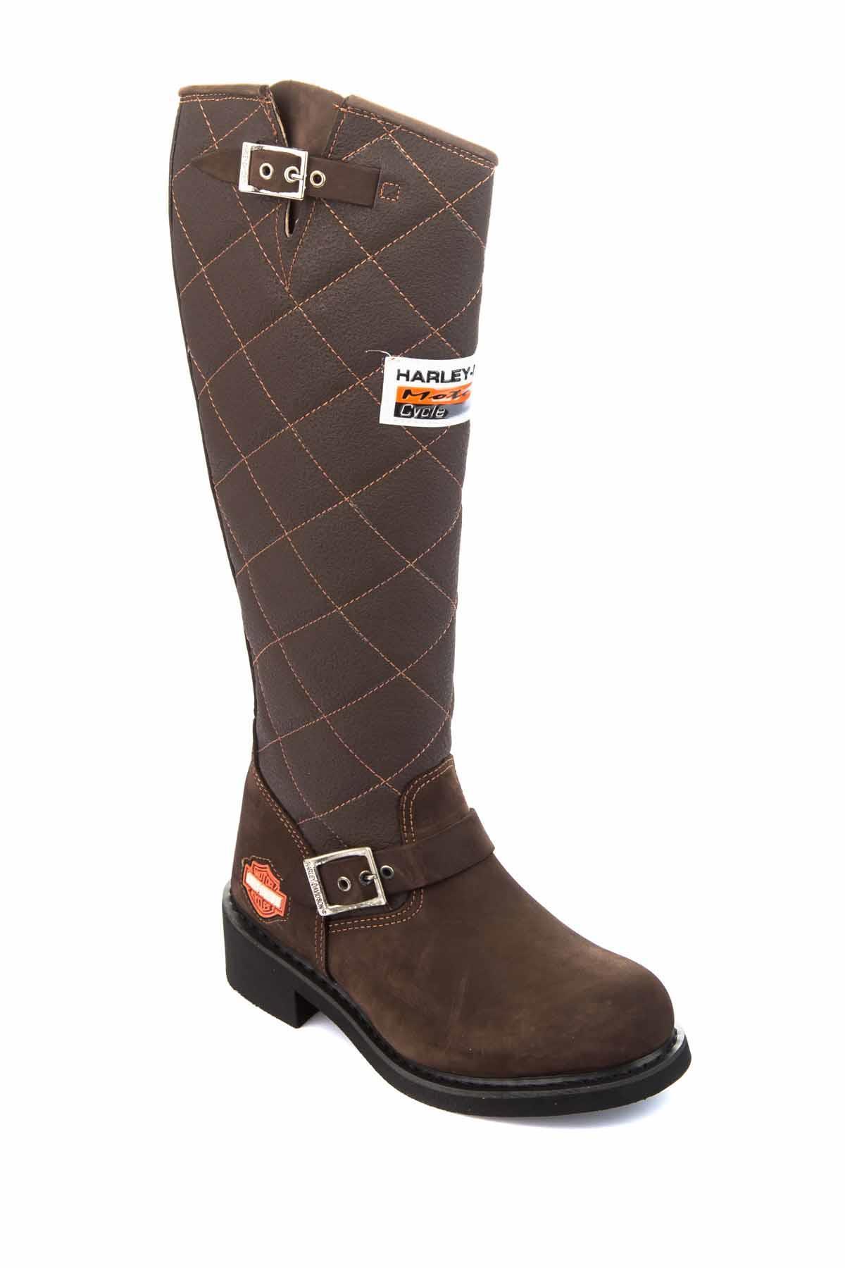 Dark Brown Hakiki Deri Kadın Bot & Bootie HD0777005803